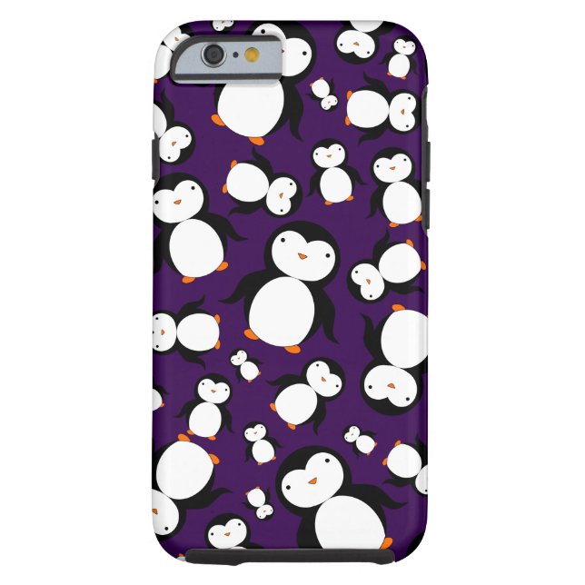 Cute purple penguin pattern Case-Mate iPhone case (Back)
