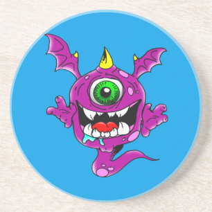 Cute Purple People Eater Monster Coaster