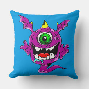Cute Purple People Eater Monster Cushion
