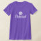 Cute purple pickleball slim fit t shirt for women