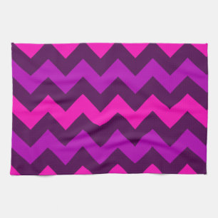 Cute Purple Pink Chevrons Kitchen Towel