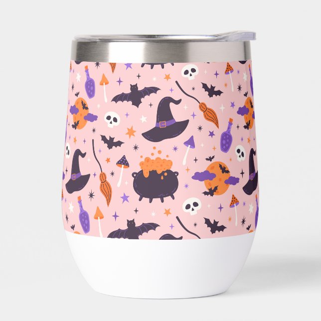 Cute Purple & Pink Halloween Pattern (Left)