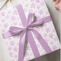 Cute Purple Pink Snow Flakes Pattern