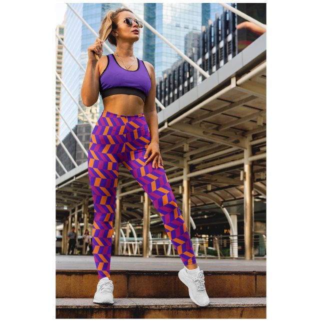 Cute Purple Pink Yoga Leggings   (Creator Uploaded)