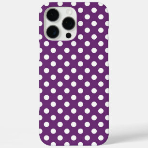Cute Purple Polka Dots Pattern iPhone 16 Pro Max Case