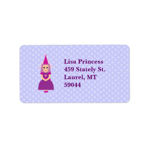 Cute Purple Princess Label