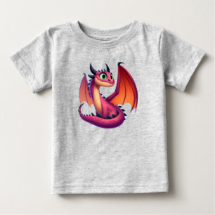 Cute purple/red cartoon dragon baby T-Shirt
