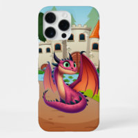 Cute purple/red cartoon dragon