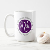 Cute Purple Scorpio Traits Zodiac Star Sign Coffee