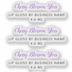 Cute Purple Script Clean Lip Gloss Makeup