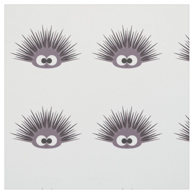 Cute Purple Sea Urchin Fabric (Swatch)