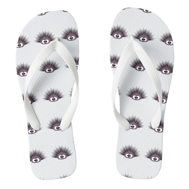 Cute Purple Sea Urchin Jandals (Footbed)