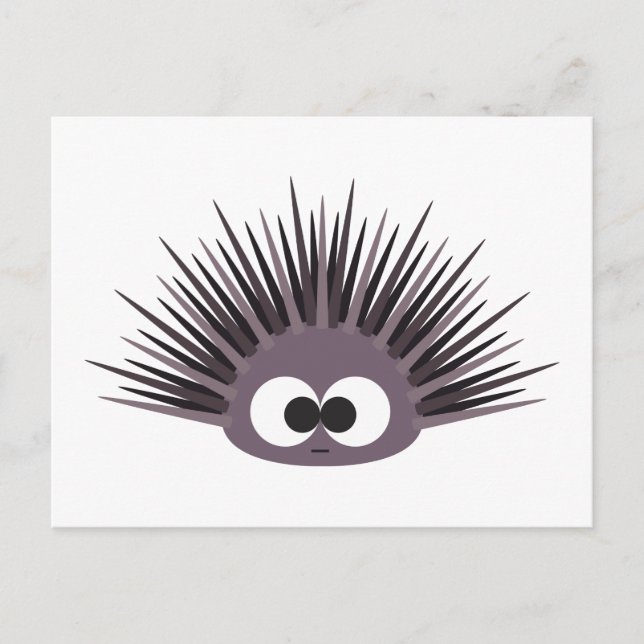 Cute Purple Sea Urchin Postcard (Front)