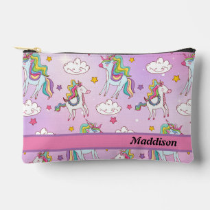 Cute Purple Unicorn Pattern Pencil  Accessory Pouch