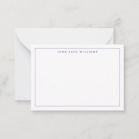 Cute Purple Violet Professional Simple Thin Border