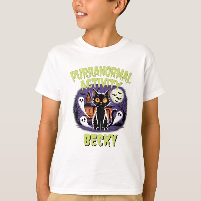 Cute Purranormal Halloween T-Shirt (Front)