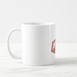 Cute Pygmy Hippo Loves Eating Pizza Coffee Mug