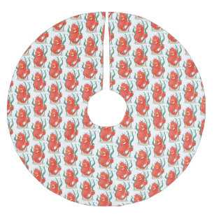 Cute pygmy seahorse cartoon brushed polyester tree skirt