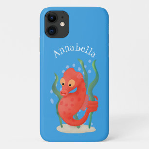Cute pygmy seahorse cartoon Case-Mate iPhone case