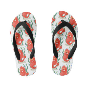 Cute pygmy seahorse cartoon kid's jandals