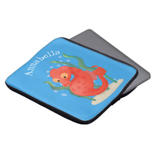 Cute pygmy seahorse cartoon laptop sleeve
