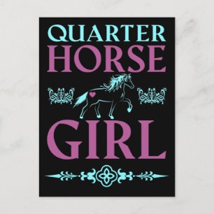 Cute Quarter Horse Girl      Postcard