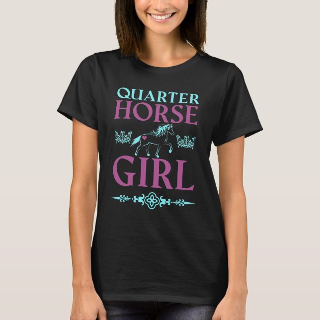 Cute Quarter Horse Girl   T-Shirt (Front)