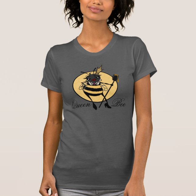 CUTE QUEEN BEE GRAPHIC ILLUSTRATION T-SHIRT (Front)