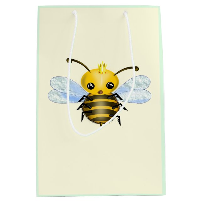 Cute Queen Bee Medium Gift Bag (Front)