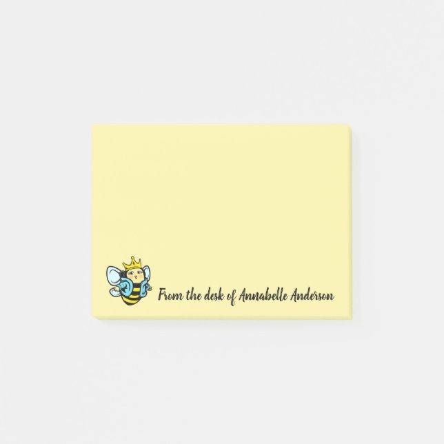Cute Queen Bee Post-it Notes (Front)
