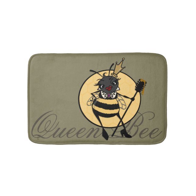CUTE QUEEN BEE SMALL BATH MAT (Front)