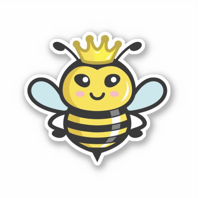 Cute Queen Bee Sticker (Front)