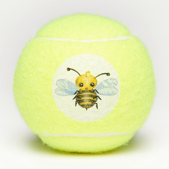 Cute Queen Bee Tennis Balls (Front)