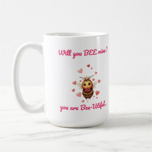 cute queen bee valentine coffee mug