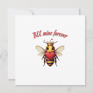 cute queen bee valentine invitation