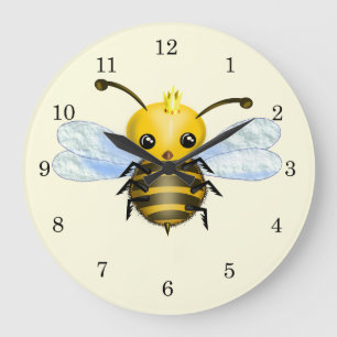 Cute Queen Bee Wall Clock - Customizable