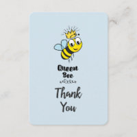 Cute Queen Bee with Crown Thank You