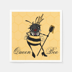 CUTE QUEEN BEE WITH HONEYCOMB PAPER NAPKINS
