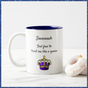Cute Queen Crown Two-Tone Coffee Mug
