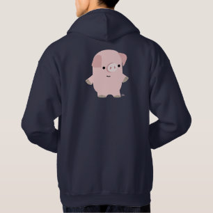 Cute Quiet Cartoon Pig Hooded Sweatshirt