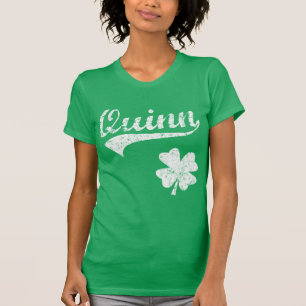 Cute Quinn Family Irish Shamrock T-Shirt