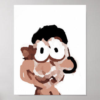 Cute Quirky Boy Character Art Print - Whimsical Mi