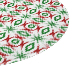 Cute Quirky Cabincore Minimalist Christmas Ikat Cutting Board