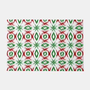 Cute Quirky Cabincore Minimalist Christmas Ikat Doormat