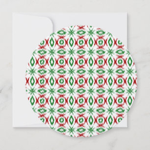 Cute Quirky Cabincore Minimalist Christmas Ikat Invitation