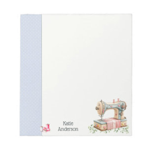 Cute Quirky Sewing Machine  Notepad