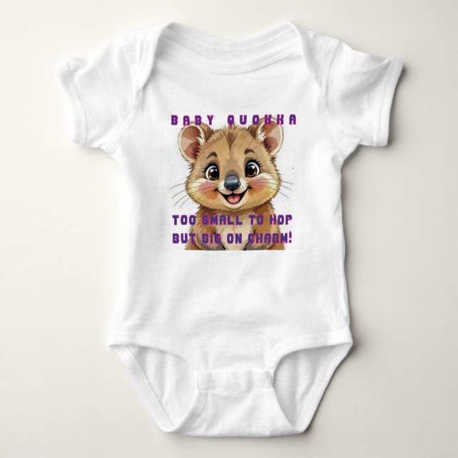 Cute Quokka Baby Bodysuit  (Front)