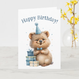 Cute Quokka Happy Birthday Gift Greeting Card