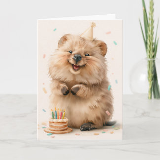 Cute Quokka Happy Birthday Greeting Card