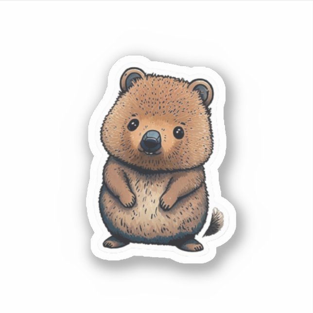 Cute Quokka Sticker (Front)